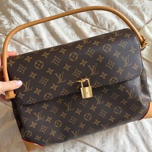 Louis Vuitton Brown and Tan Monogram Shoulder Bag